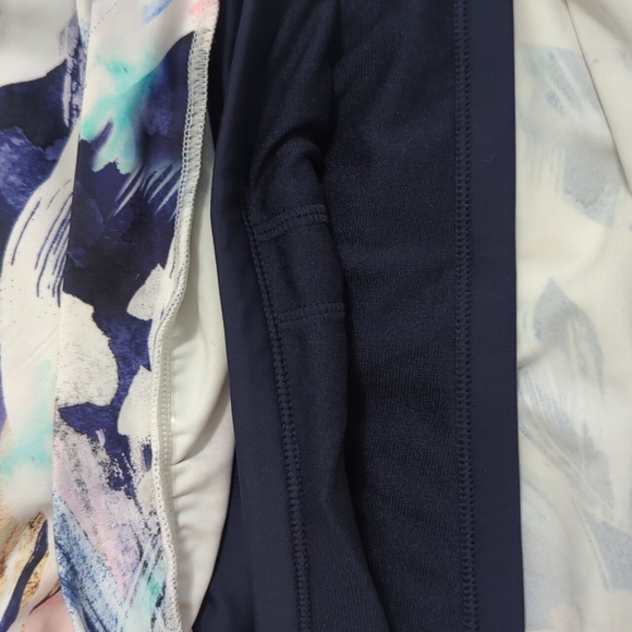 Athleta Sunflare Blousy Tankini Top, Color Blue Multi Size M - Picture 8 of 14